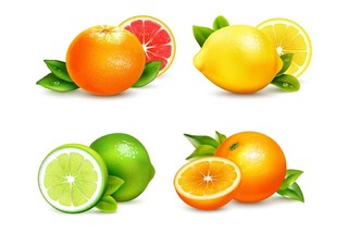 水果橙子黄色绿色PNG素材